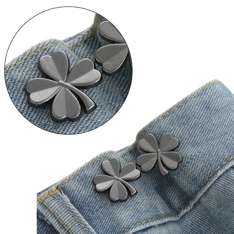Y5GC Shamrock Brooches Pin Dress Clip Women Waist Tighten Buckle Clothing Accessory - Image 3