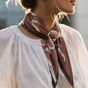 N5KF Scarves Clip Buckle Clasp Decors for Women Clothing Neckerchief Shawl Ornament