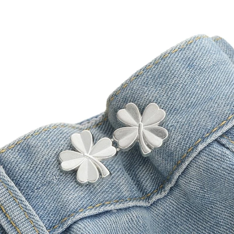 Y5GC Shamrock Brooches Pin Dress Clip Women Waist Tighten Buckle Clothing Accessory - Image 2