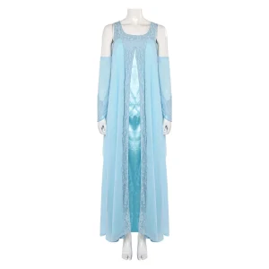 Padme Cosplay Woman Costume Disguise Blue Dress Halloween Carnival Party Clothing